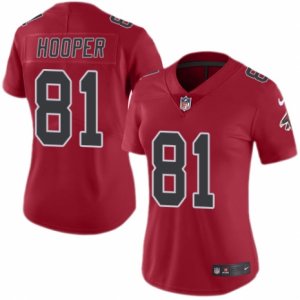 Women\'s Nike Atlanta Falcons #81 Austin Hooper Limited Red Rush NFL Jersey
