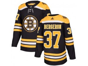 Youth Adidas Boston Bruins #37 Patrice Bergeron Black Home Authentic Stitched NHL Jersey