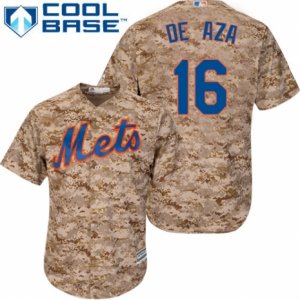 Men\'s Majestic New York Mets #16 Alejandro De Aza Replica Camo Alternate Cool Base MLB Jersey