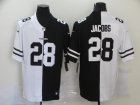 Nike Raiders #28 Josh Jacobs Black And White Split Vapor Untouchable Limited Jersey