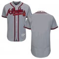 2016 Men Atlanta Braves Majestic Gray Flexbase Authentic Collection Team Jersey