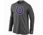 Nike Indianapolis Colts Logo Long Sleeve T-Shirt D.Grey