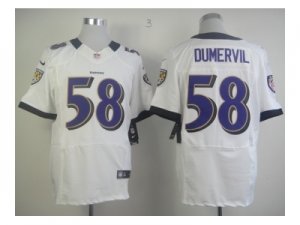 Nike NFL Baltimore Ravens #58 Elvis Dumervil white Jerseys[Elite]