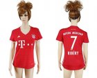 Womens Bayern Munchen #7 Ribery Home Soccer Club Jersey