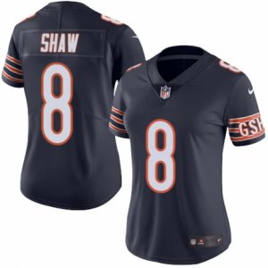 Women\'s Nike Chicago Bears #8 Connor Shaw Limited Navy Blue Rush NFL Jersey