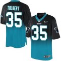 Nike Carolina Panthers #35 Mike Tolbert BlackBlue Men Stitched NFL Elite Fadeaway Fashion Jersey