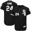 Men's Majestic Chicago White Sox #24 Early Wynn Black Flexbase Authentic Collection MLB Jersey