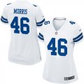 Women Nike Cowboys #46 Alfred Morris White Stitched NFL Elite Jersey