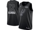 Men Nike San Antonio Spurs #12 LaMarcus Aldridge Black NBA Jordan Swingman 2018 All-Star Game Jersey