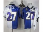 2013 Nike Super Bowl XLVII NFL Baltimore Ravens #27 Ray Rice Purple-White(Split With Art Patch Elite)