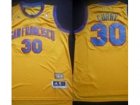 nba Golden State Warriors #30 Stephen Curry Yellow(Throwback Revolution 30 Swingman)