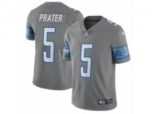 Mens Nike Detroit Lions #5 Matt Prater Limited Steel Rush NFL Jersey