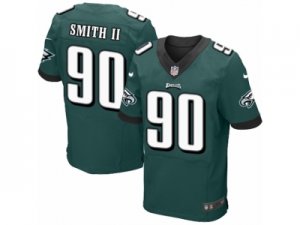 Mens Nike Philadelphia Eagles #90 Marcus Smith II Elite Midnight Green Team Color NFL Jersey