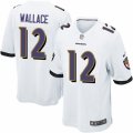 Mens Nike Baltimore Ravens #12 Mike Wallace Game White NFL Jersey