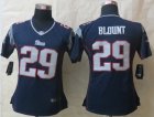 Women Nike New England Patriots #29 Blount blue Jerseys