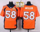 Nike Denver Broncos #58 Von Miller Orange Team Color Super Bowl 50 Men Stitched NFL New Elite Jersey