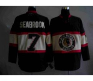 nhl chicago blackhawks #7 seabrook black[new third jersey]