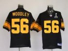 Steelers #56 Lamarr Woodley Super Bowl XLV black[Yellow Number]