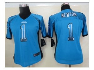 nike women nfl jerseys carolina panthers #1 newton blue[Elite drift fashion]