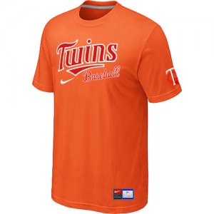 Minnesota Twins Orange Nike Short Sleeve Practice T-Shirt