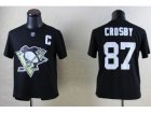 NHL Pittsburgh Penguins #87 Sidney Crosby Black T-Shirt