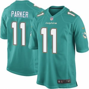 Mens Nike Miami Dolphins #11 DeVante Parker Game Aqua Green Team Color NFL Jersey