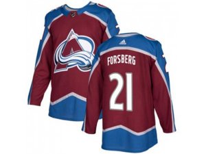 Youth Adidas Colorado Avalanche #21 Peter Forsberg Burgundy Home Authentic Stitched NHL Jersey