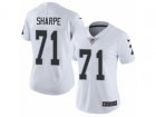 Women Nike Oakland Raiders #71 David Sharpe Vapor Untouchable Limited White NFL Jersey