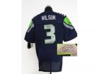 Nike jerseys seattle seahawks #3 wilson blue[Elite signature]