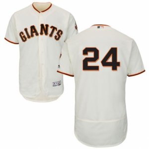 Mens Majestic San Francisco Giants #24 Willie Mays Cream Flexbase Authentic Collection MLB Jersey