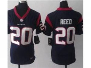 Nike Women Houston Texans #20 Ed Reed Blue Jerseys