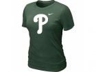 women MLB Philadelphia Phillies Heathered D.Green Nike Blended T-Shirt