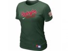 Women MLB Washington Nationals D.Green Nike Short Sleeve Practice T-Shirt