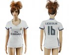 Womens Real Madrid #16 Lucas Silva Home Soccer Club Jersey