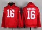 Nike San Francisco 49ers #16 Joe Montana Red jerseys(Pullover Hoodie)