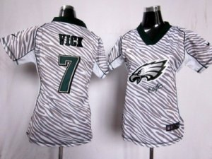 Nike Women Philadelphia Eagles #7 Michael Vick jerseys[fem fan zebra]