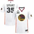Mens Adidas Golden State Warriors #35 Kevin Durant Authentic White 2017 Chinese New Year NBA Jersey