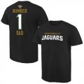Mens Jacksonville Jaguars Pro Line College Number 1 Dad T-Shirt Black