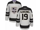 Mens Reebok Los Angeles Kings #19 Butch Goring Authentic Gray Alternate NHL Jersey