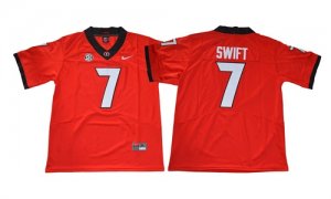 Georgia Bulldogs #7 D\'Andre Swift Red College Football Jersey