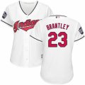 Womens Majestic Cleveland Indians #23 Michael Brantley Authentic White Home 2016 World Series Bound Cool Base MLB Jersey