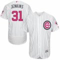 Men's Majestic Chicago Cubs #31 Fergie Jenkins Authentic White 2016 Mother's Day Fashion Flex Base MLB Jersey