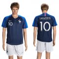 France 10 LACAZZETE Home 2018 FIFA World Cup Soccer Jersey