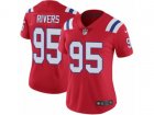 Women Nike New England Patriots #95 Derek Rivers Vapor Untouchable Limited Red Alternate NFL Jersey