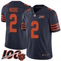 Men's Chicago Bears #2 D.J. Moore Navy Blue Alternate Stitched NFL 100th Season Vapor Limited Jersey