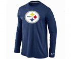 Nike Pittsburgh Steelers Logo Long Sleeve T-Shirt D.Blue