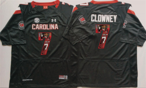 South Carolina Gamecocks #7 Jadeveon Clowney Black Portrait Number College Jersey