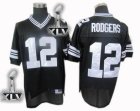Green Bay Packers 12# Aaron Rodgers 2011 super bowl black