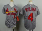 Youth mlb st.louis cardinals #4 molina Grey