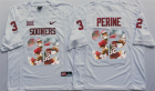 Oklahoma Sooners 32 Samaje Perine All White Portrait Number College Jersey